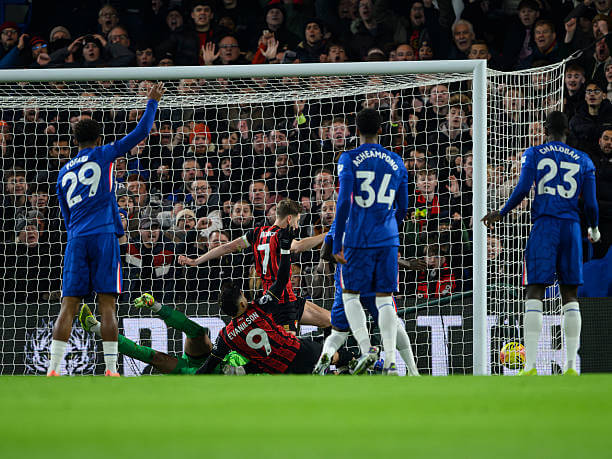 Chelsea vs Bournemouth Review: David Brooks scores during the Premier League match between Chelsea and Bournemouth at Stamford Bridge on December 30, 2025.