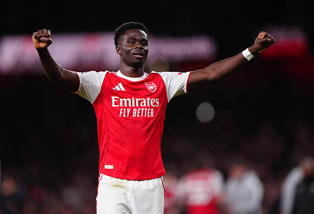 Arsenal vs Brentford Review: Bukayo Saka celebrates his goal during the Premier League match between Arsenal and Brentford at the Emirates Stadium on December 03, 2025.