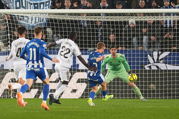 Alaves vs Real Madrid Review: Carlos Vicente scores during the La Liga match between Alaves and Real Madrid at the Mendizorroza on December 14, 2025.