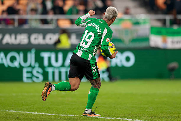 Real Betis vs Barcelona Review: Cucho Hernandez celebrates his goal during the La Liga match between Real Betis and Barcelona at Estadio de La Cartuja on December 6, 2025.