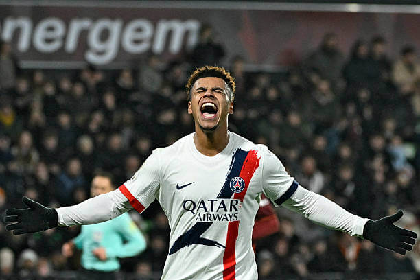 Ligue 1 Roundup, Matchday 16: Desire Doue celebrates his goal during the Ligue 1 match between Metz and PSG at the Stade Saint-Symphorien on December 13, 2025.