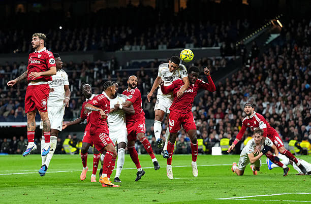 Real Madrid vs Sevilla Review: Jude Bellingham scores during the La Liga match between Real Madrid and Sevilla at the Bernabeu on December 20, 2025.