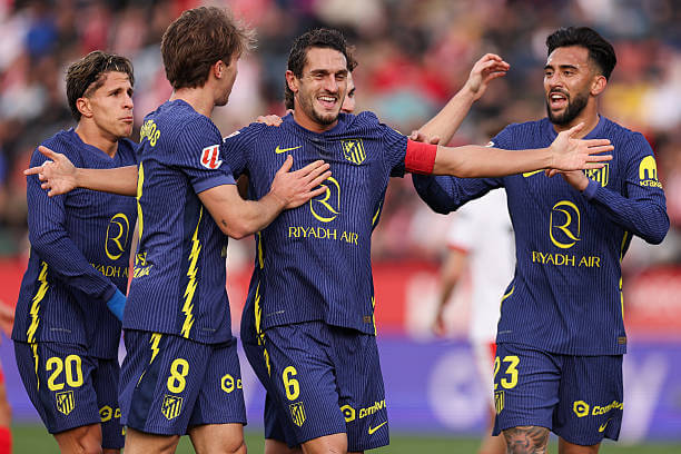 La Liga Roundup, Matchday 17: Koke celebrates his goal with his teammates during the La Liga match between Girona and Atletico Madrid at Montilivi Stadium on December 21, 2025.
