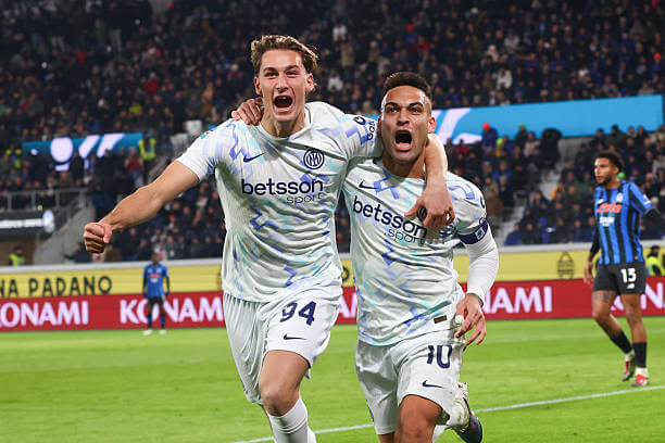 Serie A Roundup, Matchday 17: Lautaro Martinez celebrates his goal with Pio Esposito during the Serie A match between Atalanta and Inter at the New Balance Arena on December 28, 2025.