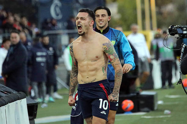 Serie A Roundup, Matchday 14: Gianluca Gaetano celebrates his goal during the Serie A match between Cagliari and AS Roma at Stadio Sant'Elia on December 07, 2025.