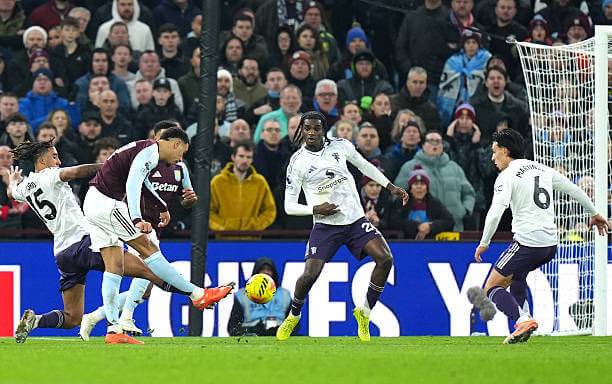 Aston Villa vs Manchester United Review: Morgan Rogers scores his second goal of the game during the Premier League match between Aston Villa and Manchester United at Villa Park on December 21, 2025.
