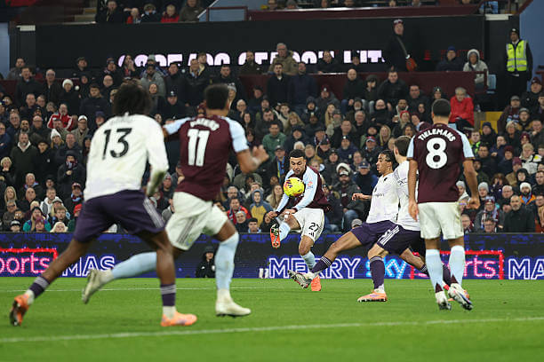 Aston Villa vs Manchester United Review: Morgan Rogers scores his first goal of the game during the Premier League match between Aston Villa and Manchester United at Villa Park on December 21, 2025.