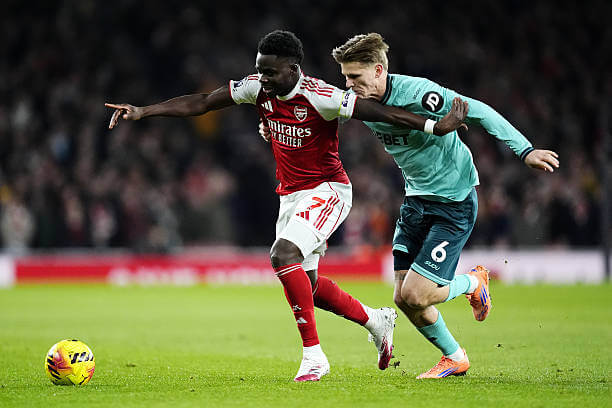 Arsenal vs Wolves Review: Bukayo Saka in action during the Premier League match between Arsenal and Wolves at the Emirates Stadium on December 13, 2025.