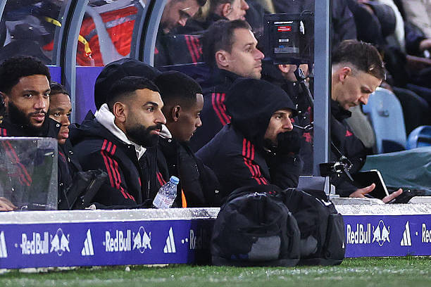 Leeds vs Liverpool Review: Mohamed Salah sits on the bench during the Premier League match between Leeds and Liverpool at Elland Road on December 6, 2025.