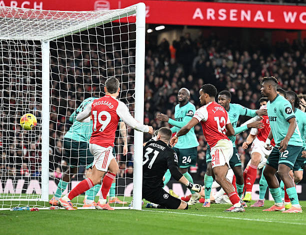 Arsenal vs Wolves Review: Sam Johnstone scores an own goal during the Premier League match between Arsenal and Wolves at the Emirates Stadium on December 13, 2025.