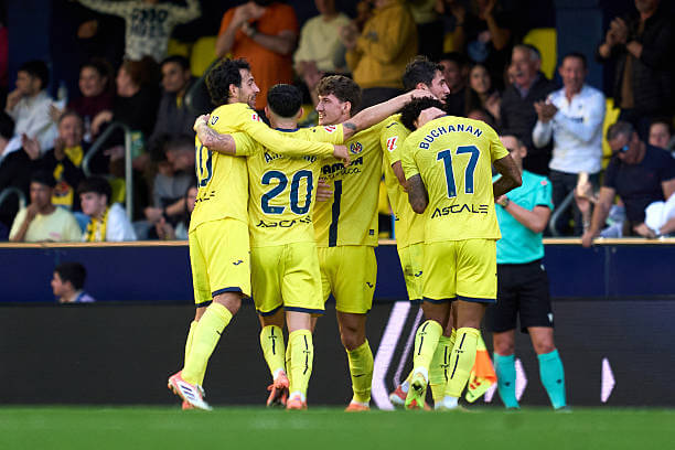 La Liga Roundup, Matchday 15: Villarreal players celebrate during the La Liga match between Villarreal and Getafe at Estadio de la Ceramica on December 06, 2025.
