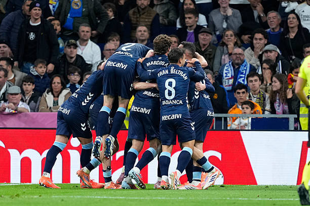 Real Madrid vs Celta Vigo Review: Williot Swedberg celebrates his second goal of the game with his teammates during the La Liga match between Real Madrid and Celta Vigo at the Santiago Bernabeu on December 7, 2025.