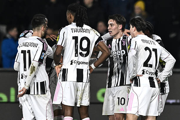 Serie A Roundup, Matchday 17: Kenan Yildiz celebrates his goal with his teammates during the Serie A match between Pisa and Juventus at Arena Garibaldi on December 27, 2025.