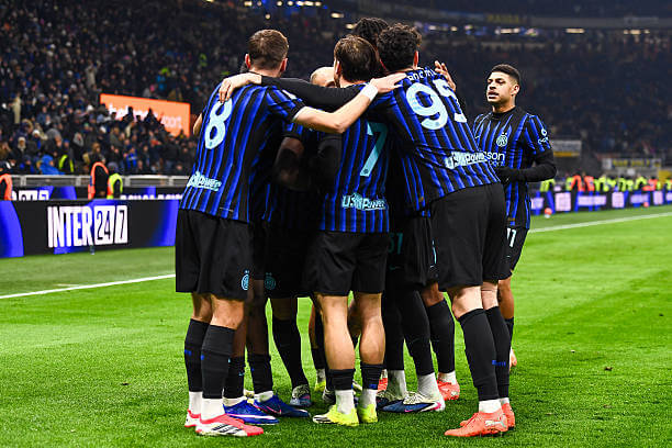 Serie A Roundup, Matchday 18: Inter players celebrate during the Serie A match between Inter and Bologna at Giuseppe Meazza on January 4, 2026.