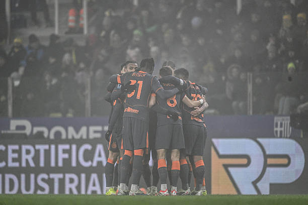 Serie A Roundup, Matchday 19: Inter players celebrate during the Serie A match between Parma and Inter at Ennio Tardini Stadium on January 7, 2026.