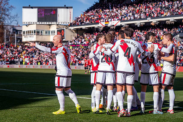 La Liga Roundup, Matchday 19: Rayo Vallecano players celebrate during the La Liga match between Rayo Vallecano and Mallorca at Estadio de Vallecas on January 11, 2026.