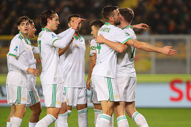 Serie A Roundup, Matchday 19: AS Roma players celebrate during the Serie A match between Lecce and AS Roma at Ettore Giardiniero - Via del Mare on January 6th, 2026.