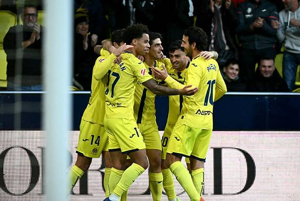 La Liga Roundup, Matchday 19: Villarreal players celebrate during the La Liga match between Villarreal and Alaves at La Ceramica Stadium on January 10, 2026.